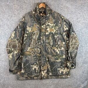 Bear Creek Outfitters Mossy Oak Breakup Camo Jacket Mens XL Full Zip Snap Lined